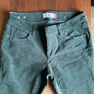 Cabi Corduroy-Feel Skinny Green Pants